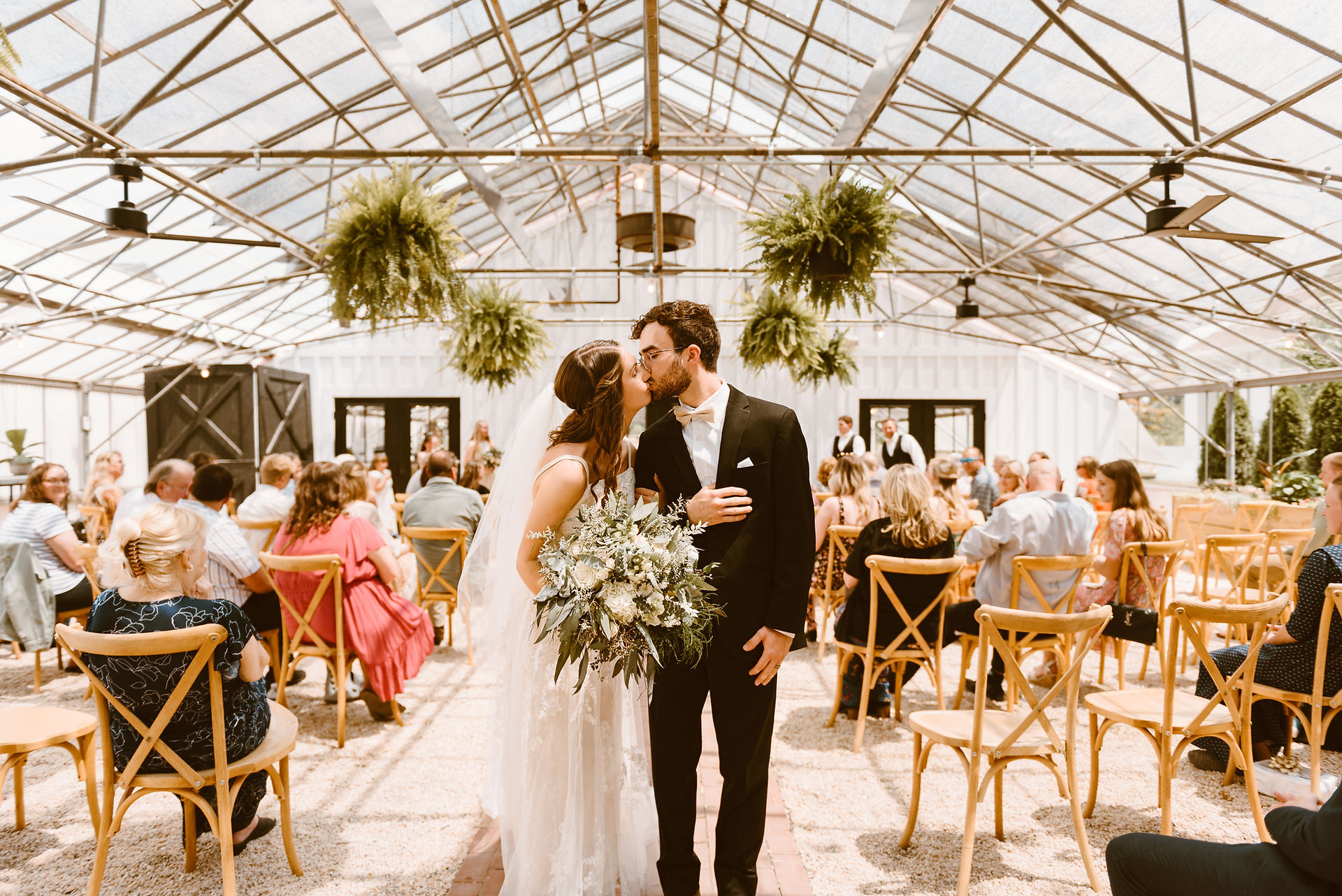 bride and groom at wedding ceremony