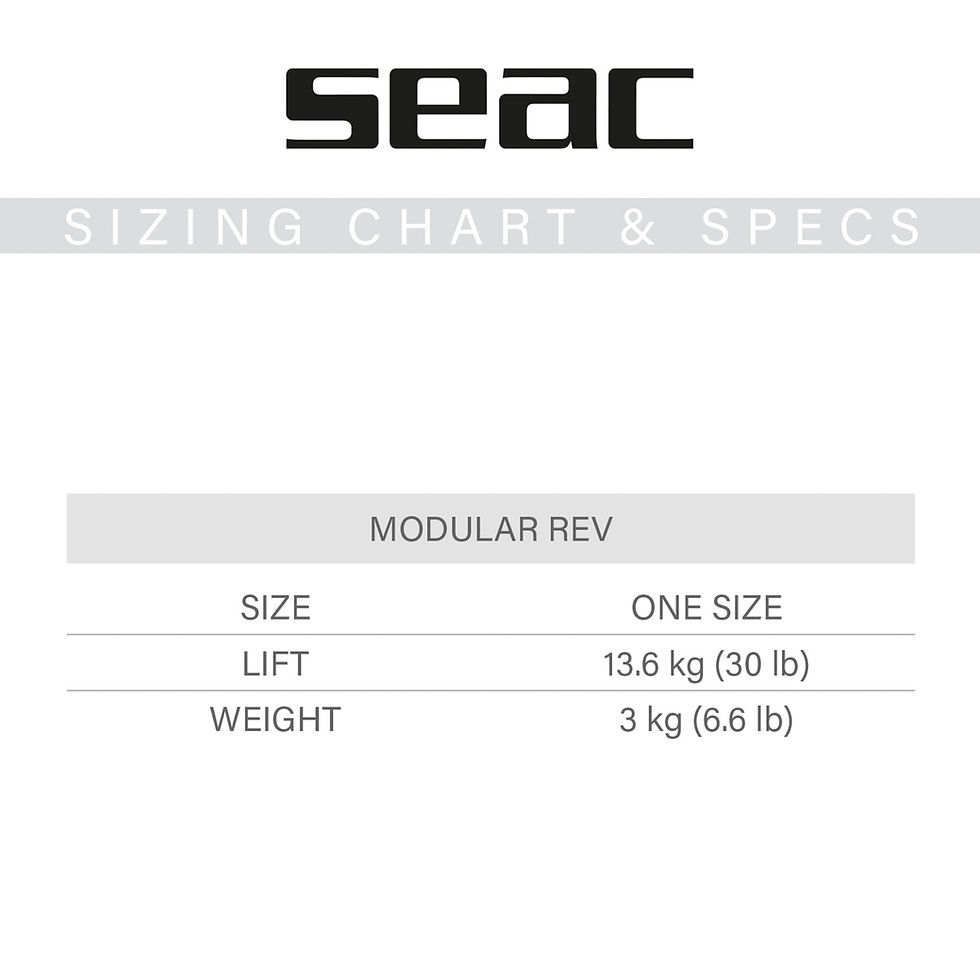 Thumbnail: SEAC MODULAR R.E.V. WING/BCD including weight pockets.