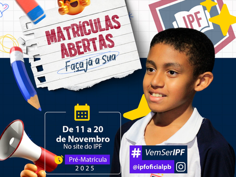 Pré-matrículas 2025 abertas!