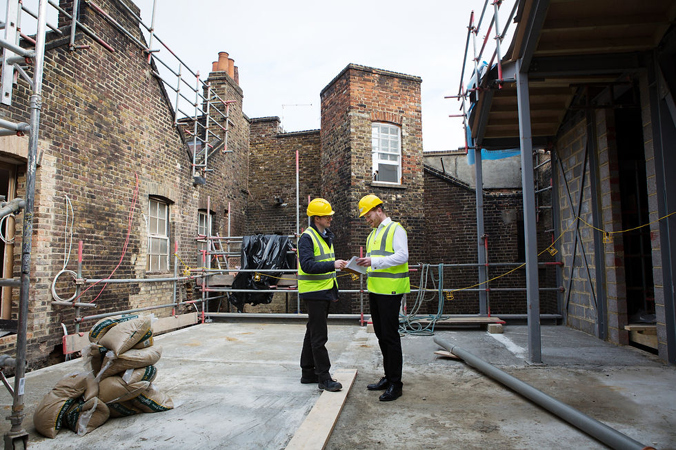 Image showing collaboration between DML Group and contractors on-site