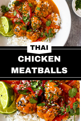 Thai chicken meatballs red curry sauce.png