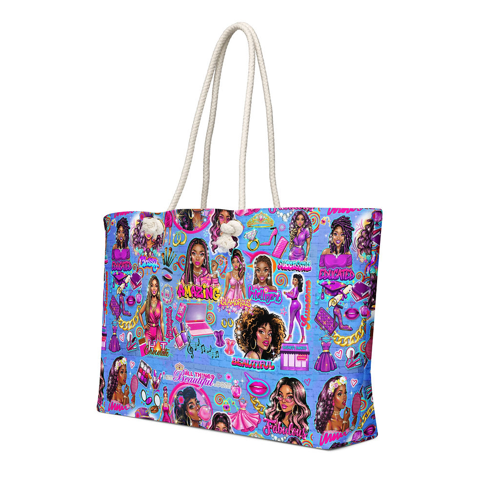 Thumbnail: Caribbean Breeze Graffiti Oversized Weekender Bag