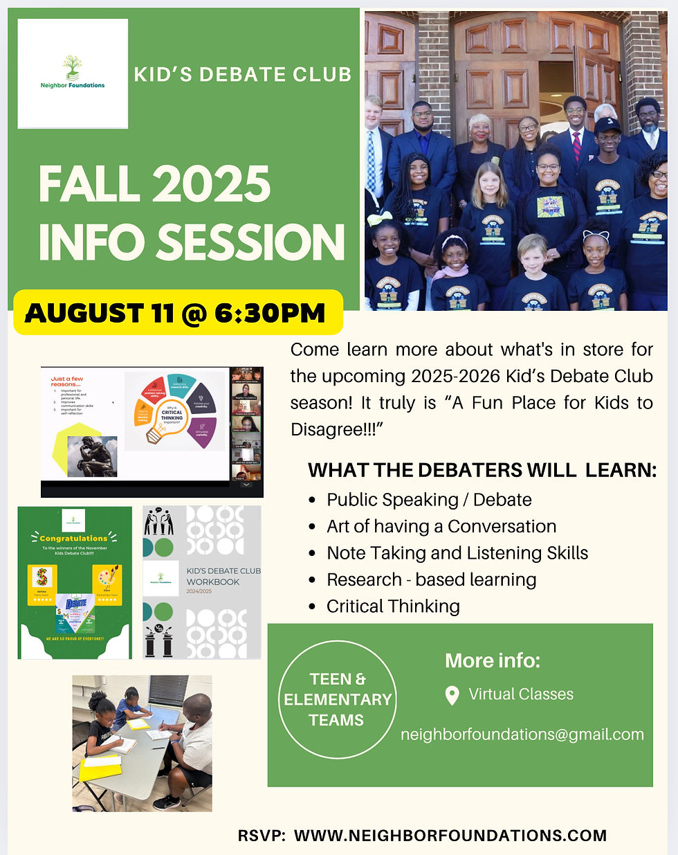 Kid's Debate Club: Fall Info Session