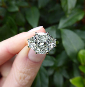 Cushion cut diamond engagement ring