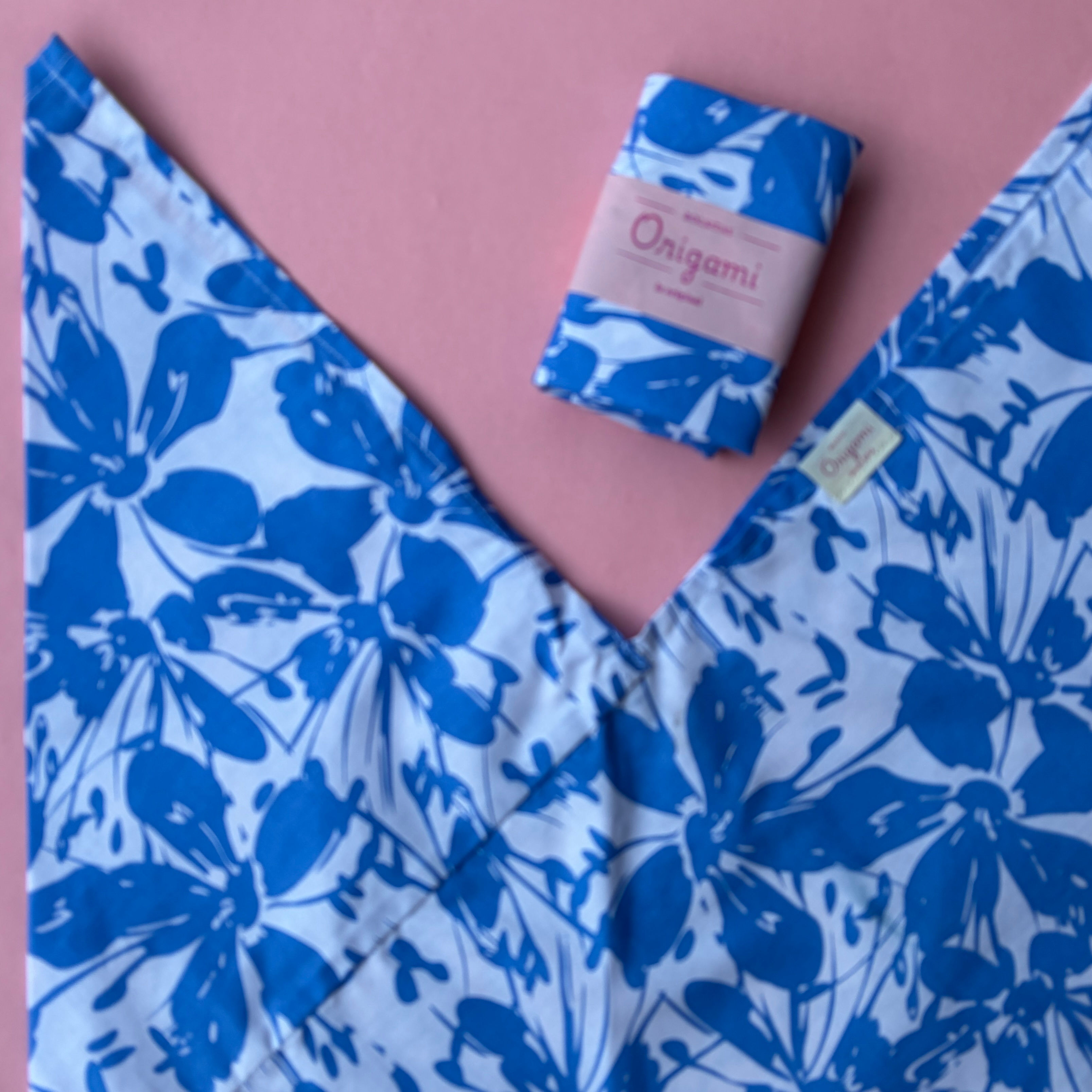 Bolsita Origami - hawaii azul