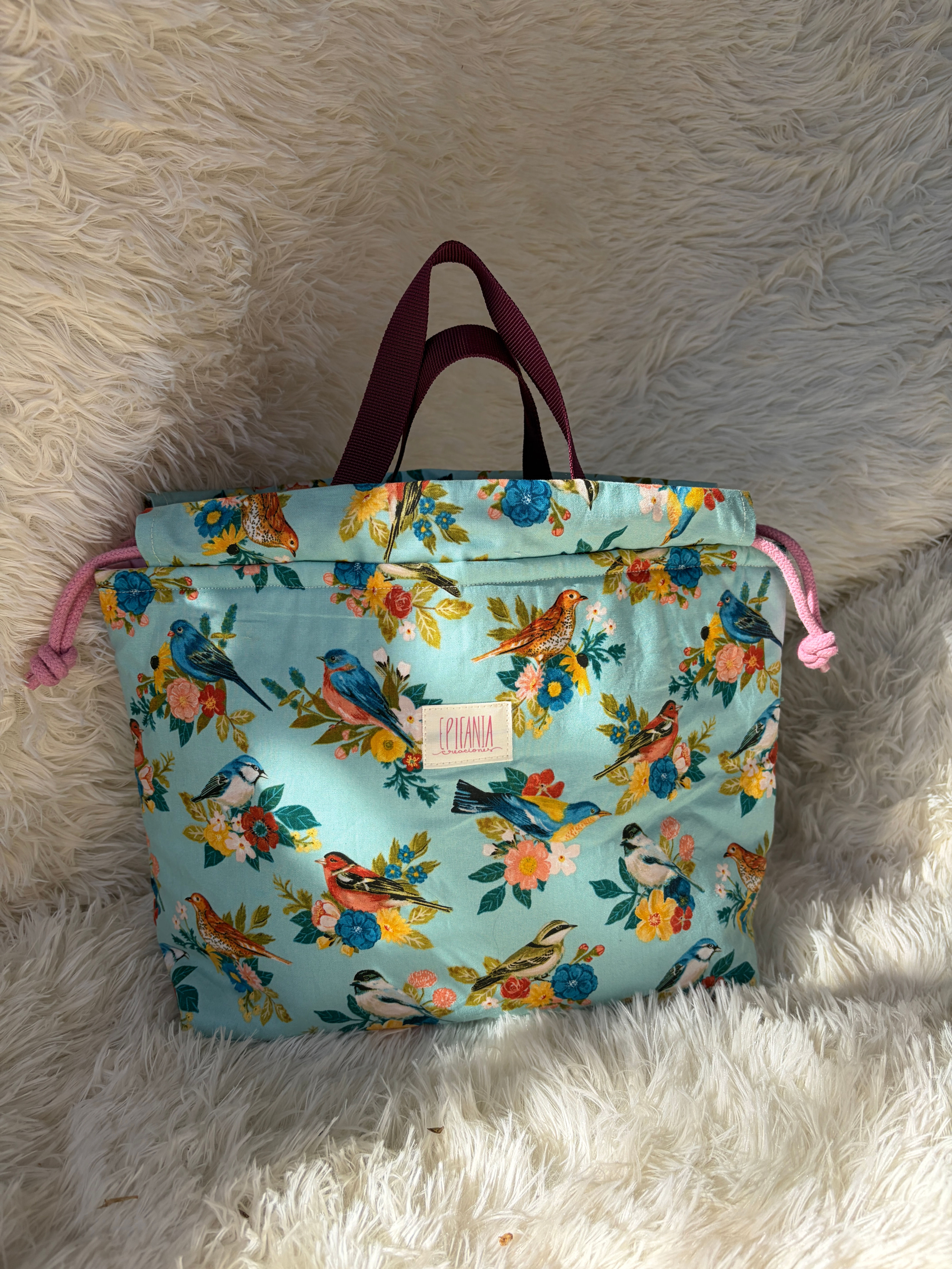 Bolso Tejedora - pajaritos