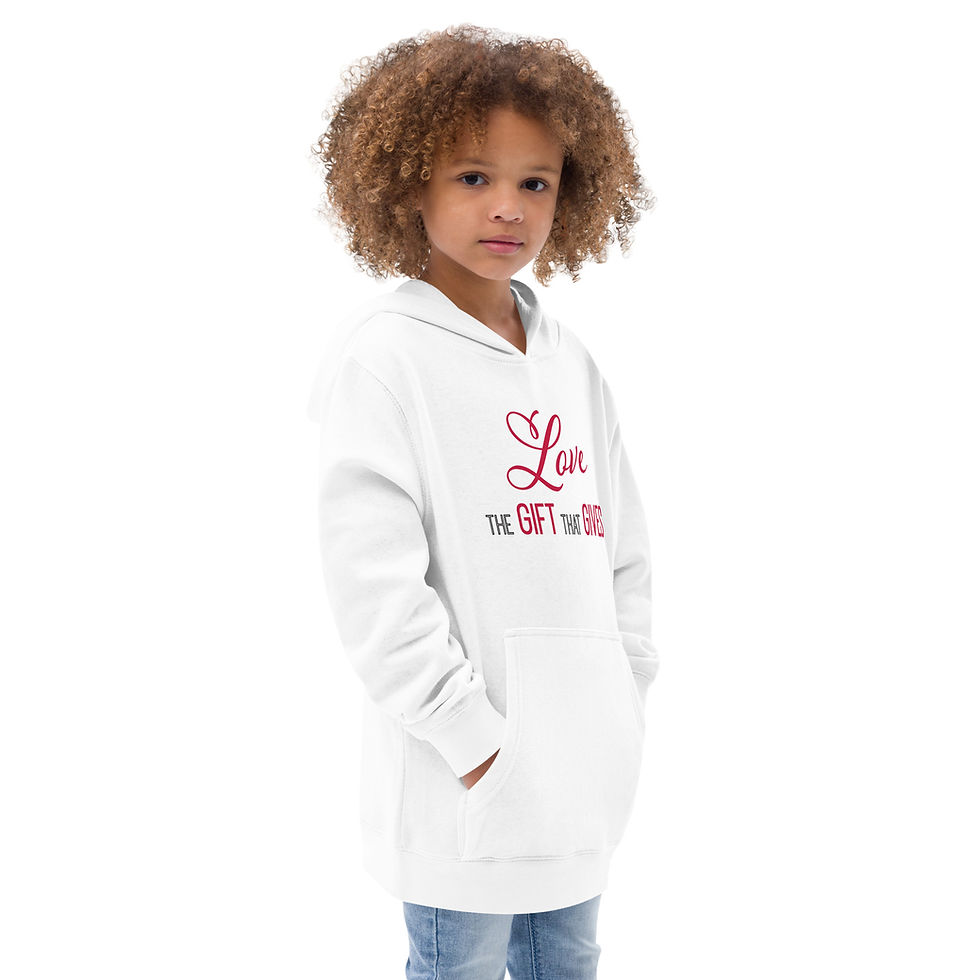 Thumbnail: Love Is The Gift That Gives - Kids Fleece Hoodie