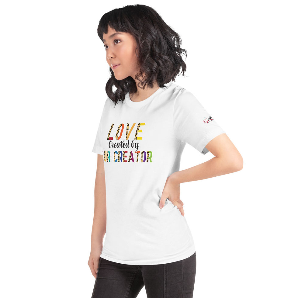 Thumbnail: Love Created By Our Creator Animal Print- Unisex Crewneck T-Shirt
