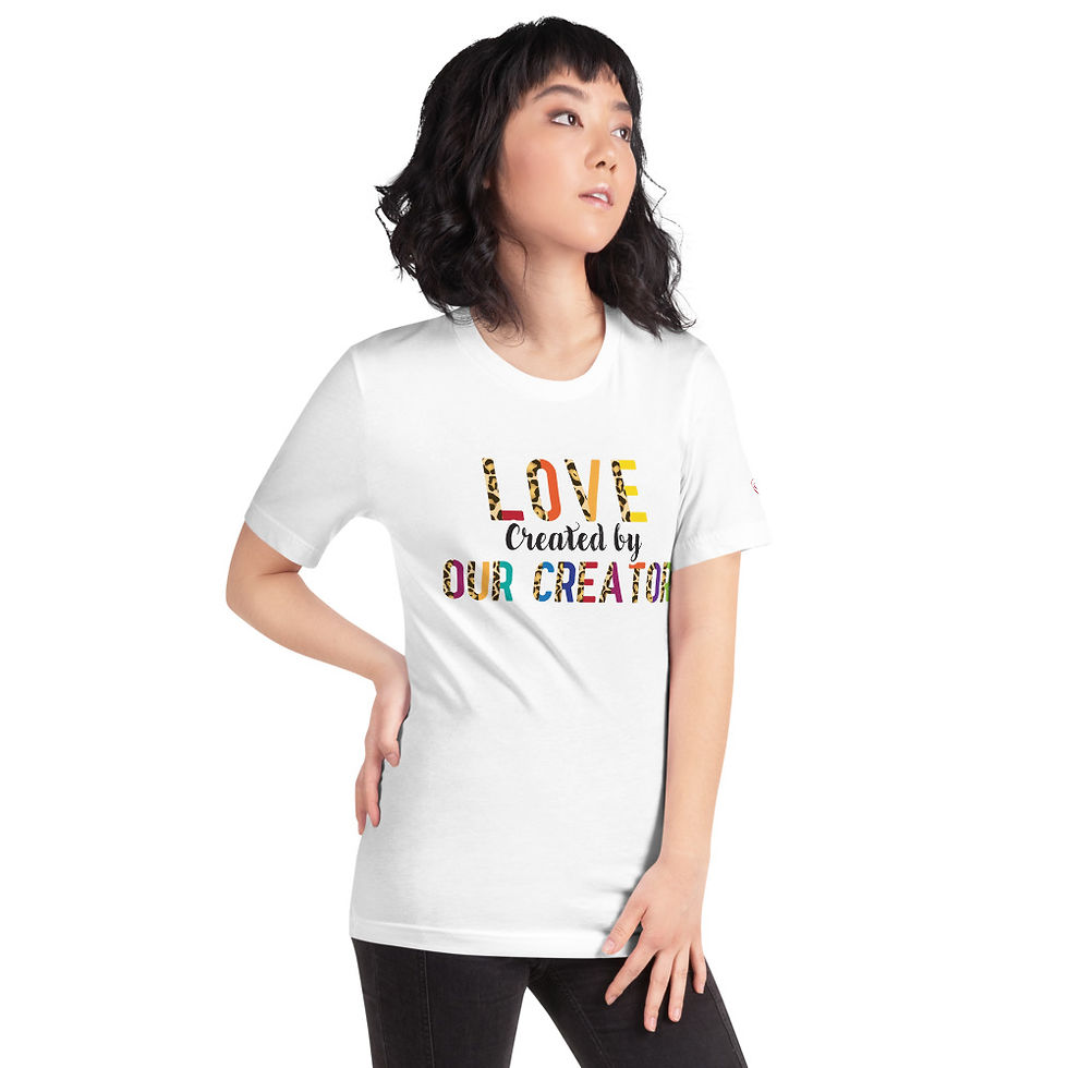 Thumbnail: Love Created By Our Creator Animal Print- Unisex Crewneck T-Shirt
