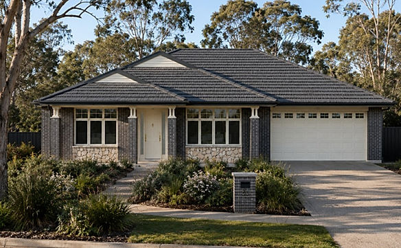 3D visualisation of Grey Gum House custom new home in Glenbrook NSW