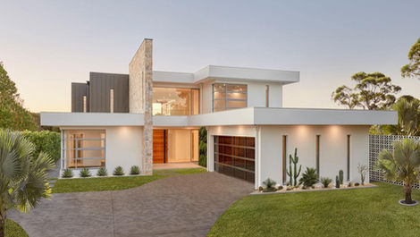Flood-resilient design on the Nepean River featuring climate-responsive solar orientation and floor levels engineered to withstand significant regional flooding.