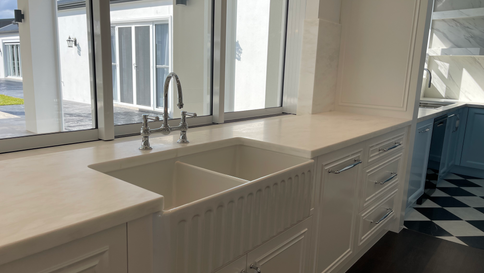 Luxury Provincial Farmhouse Designed by Distinct Innovations Camden Luxury White French Provincial Kitchen Farm House Sink