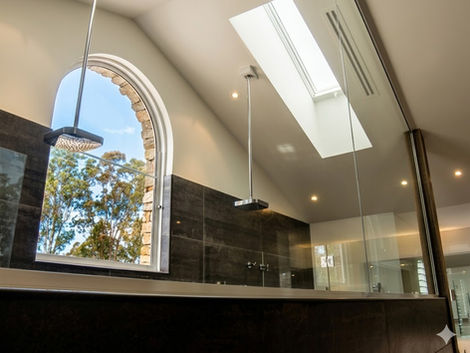Hidden Valley House Acerage Renovation Mulgoa by Distinct Innovations his and her shower ceiling feature