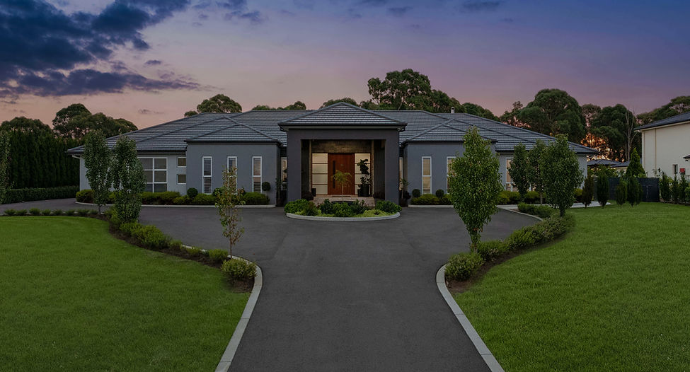 Halmstad House Luxury Custom Home Design with circular drive on acreage