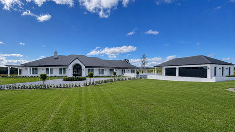 Luxury Bespoke French Provincial Home featuring high-end lifestyle integration and a seamless pool cabana complex, expertly navigating large-scale rural site constraints.