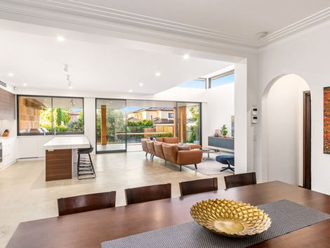 Strathfield House Rear Extension to Heritage Conservation Home New Dining open plan