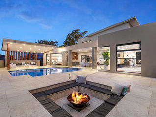 beautiful contemporary home pool and alresco area