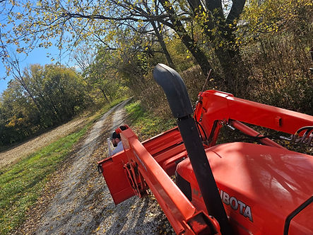 Quick Little ride in the bucket of our Kubota