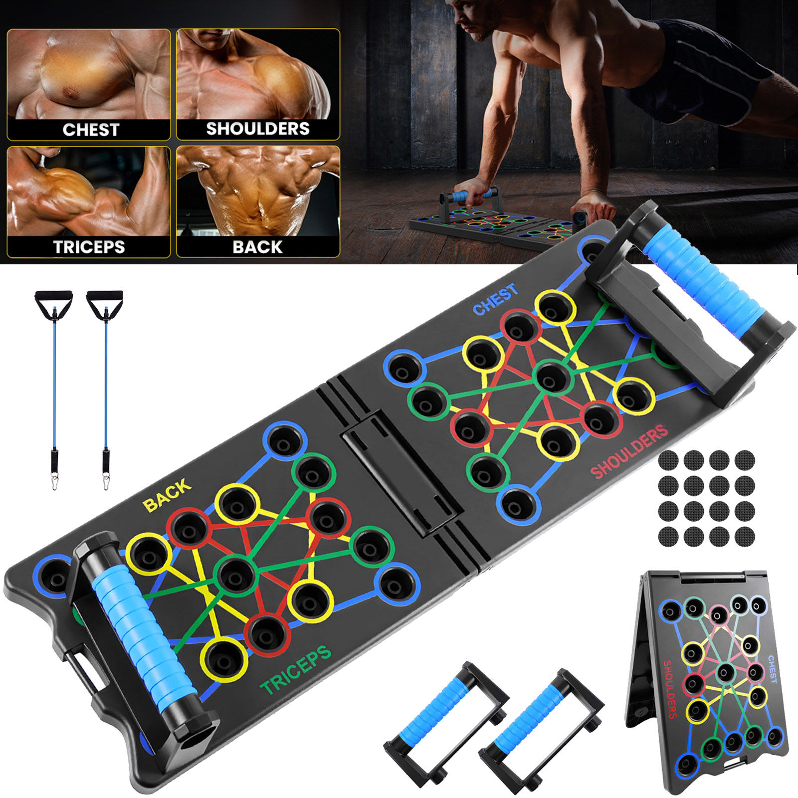 Iron District Push-Up Board Pro – 4-in-1 Upper Body Training System