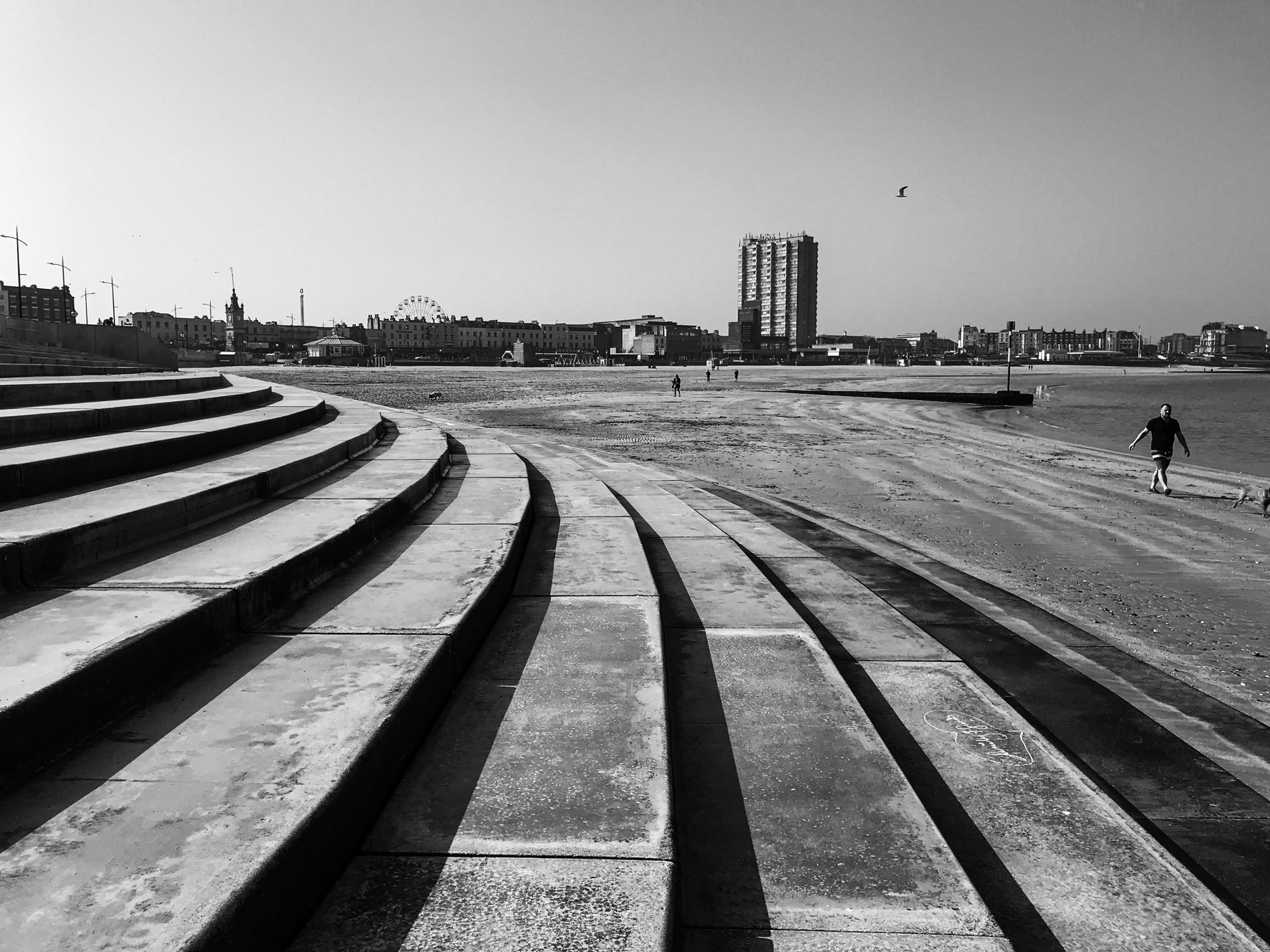 This print is the Kings Steps in front of the beach at Margate.