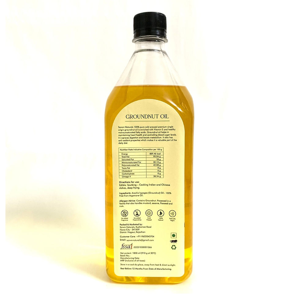 Healthy groundnut oil