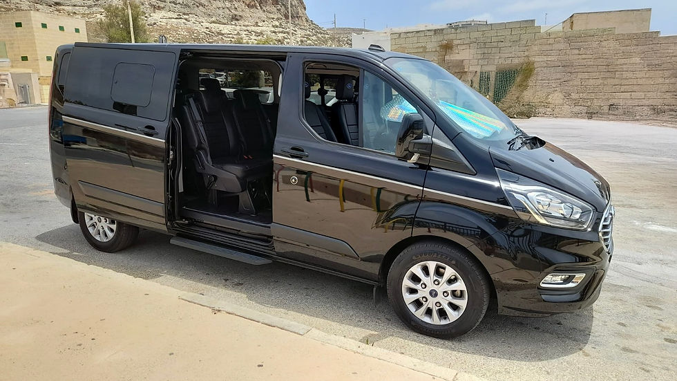 Modern Ford van taxi available for group travel and sightseeing