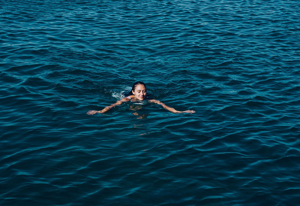 woman swimming in Maltese sea