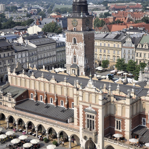 الجزء التاريخ وسط البلد كراكوف بولندا