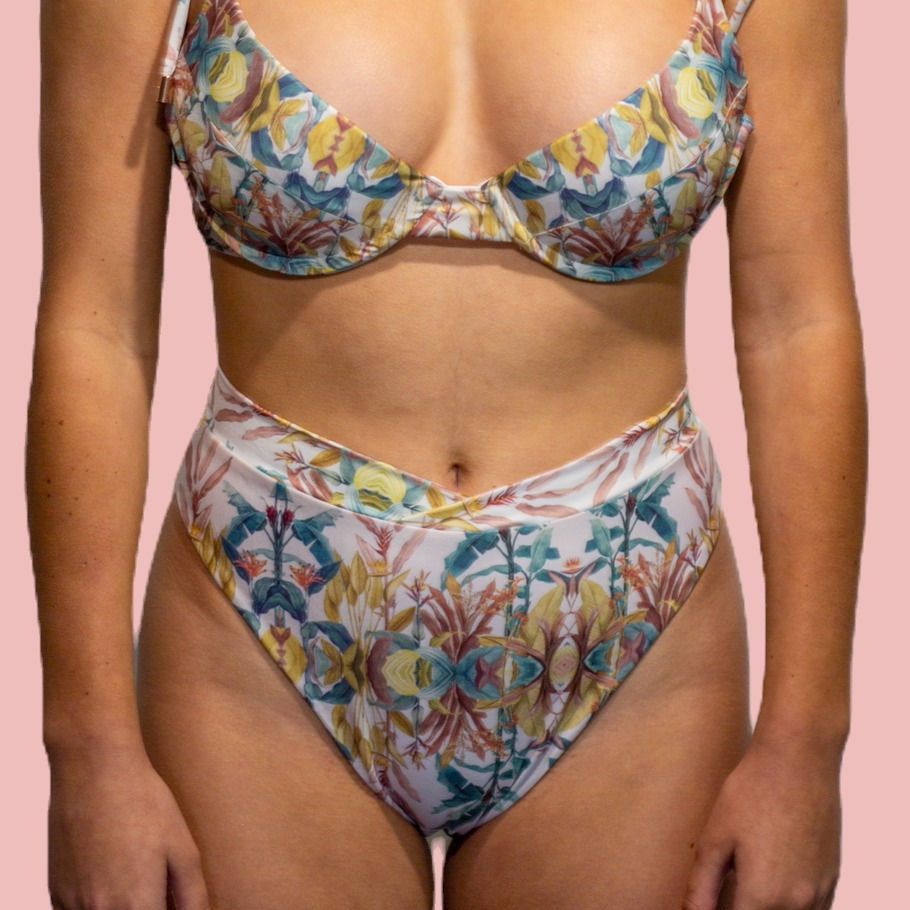 Thumbnail: Venus bottoms in Palm Print/Blush Shimmer