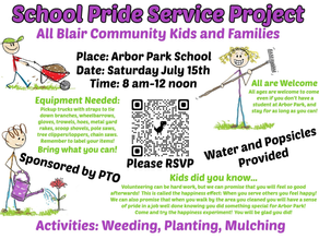 BLAIR PTO SCHOOL PRIDE SERVICE PROJECT