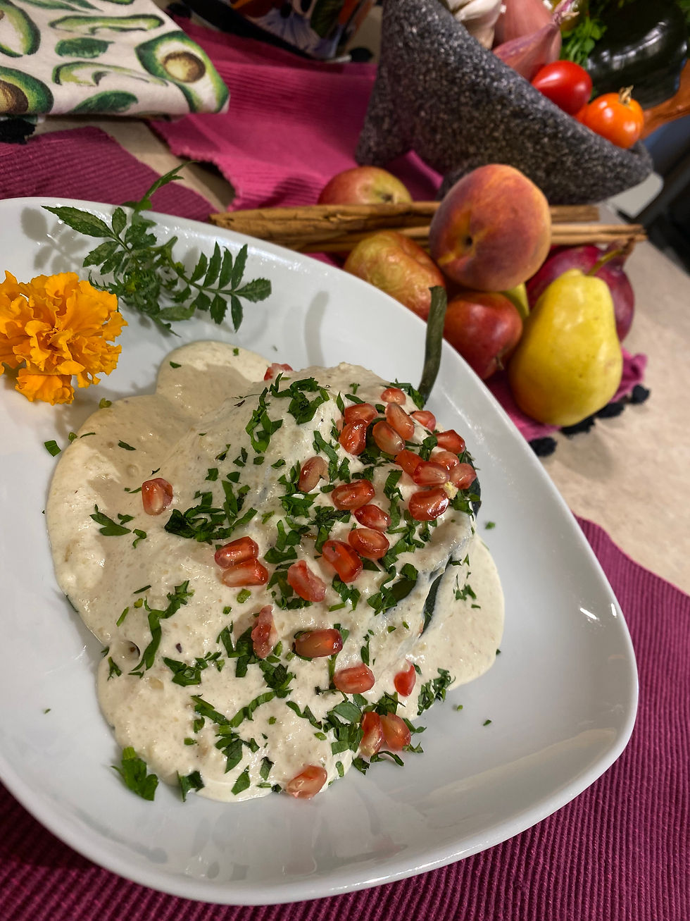 Chiles en Nogada Cooking Class at Aroma