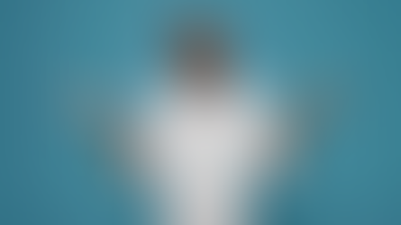 Man in white shirt shrugging with a confused expression against a solid teal background.