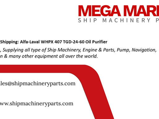 Worldwide Shipping: Alfa-Laval WHPX 407 TGD-24-60 Oil Purifier 