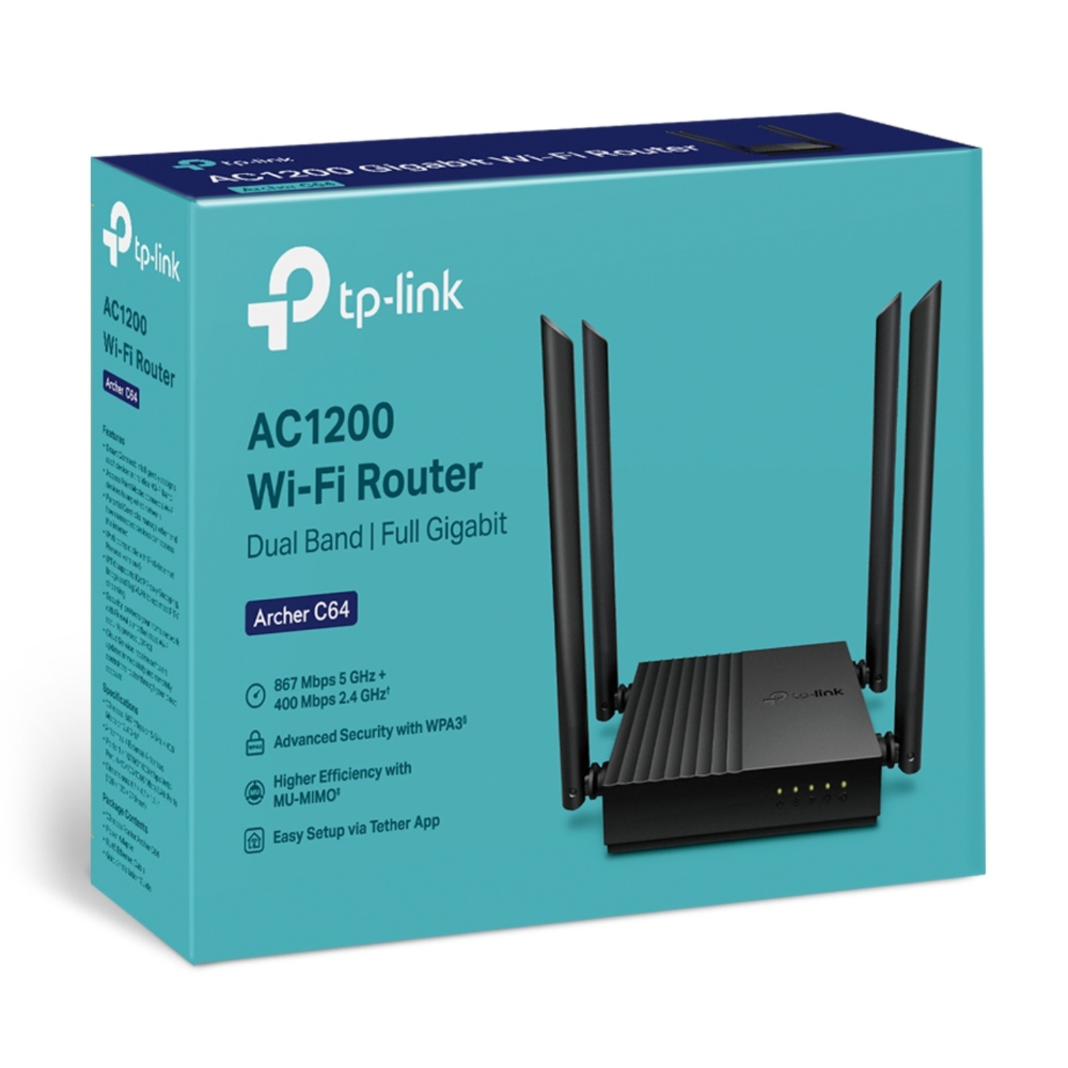 Router Tp-Link Archer C64 AC1200 Dual Band