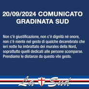 Comunicato Gradinata Sud
