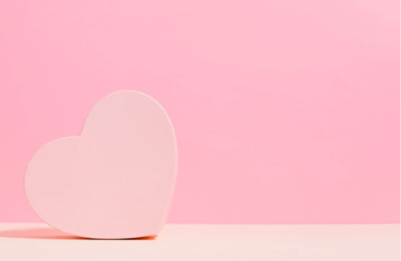 pink heart on pink background