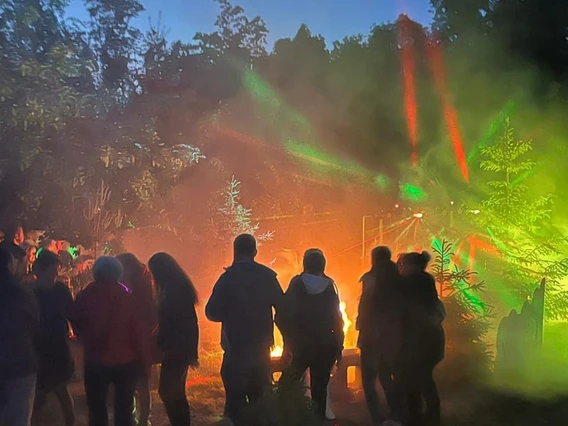 Tolle Abschlussparty mit Lasershow von Rothe Veranstaltunsgtechnik in Leipzig