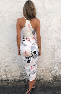 Thumbnail: Floral Dress, Spaghetti Strap Women's Dress