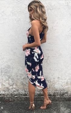 Floral Dress, Spaghetti Strap Women's Dress