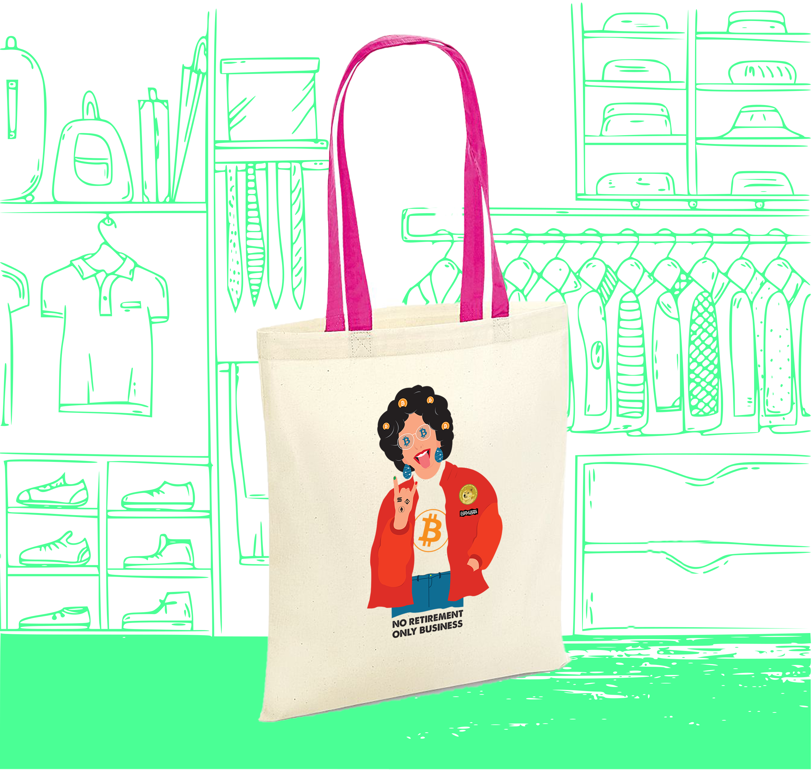 Bolsa de tela Crypto Granny