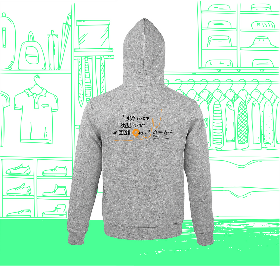 Christine LAGARDE Herren Zip Hoodie Rückansicht