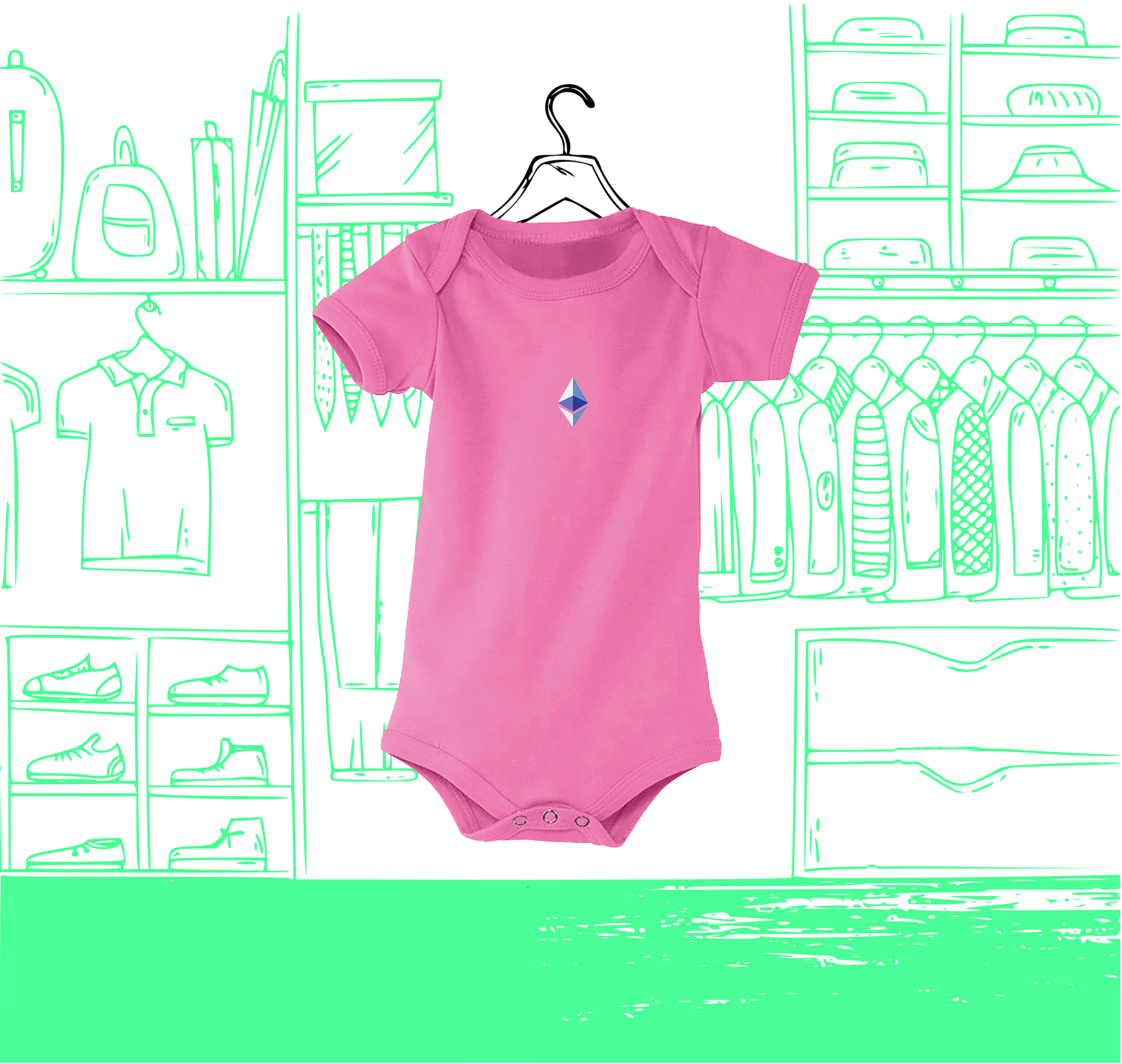 Body para bebé ETH Visual Heart Face