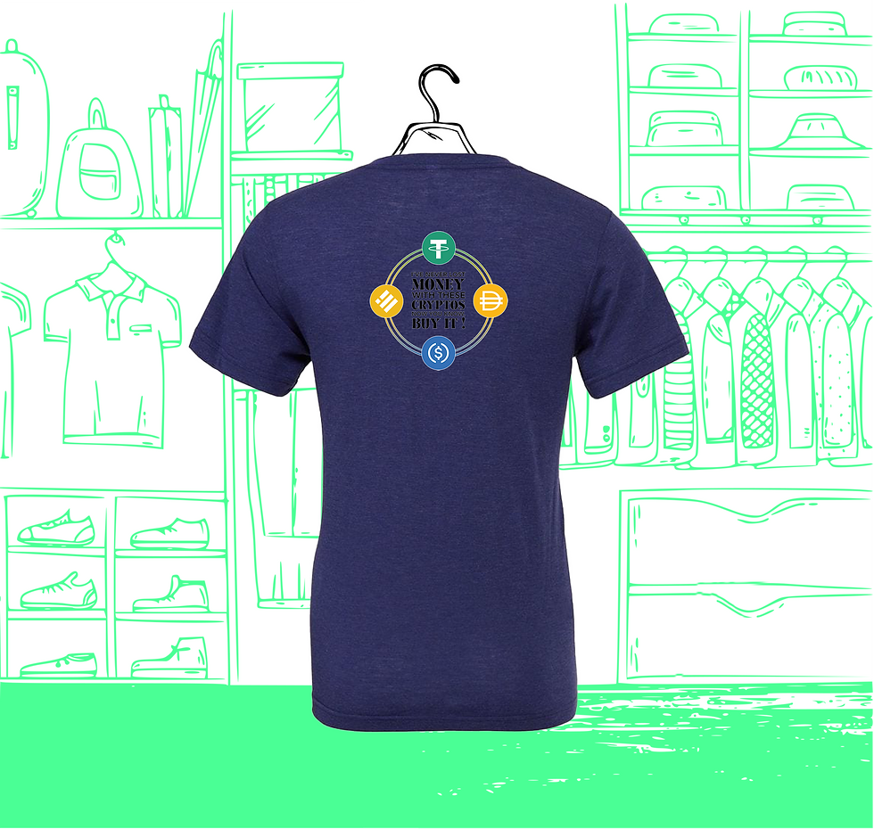 Miniature : T-shirt Homme Col V Coupe Ajustée Stablecoin Visuel Dos