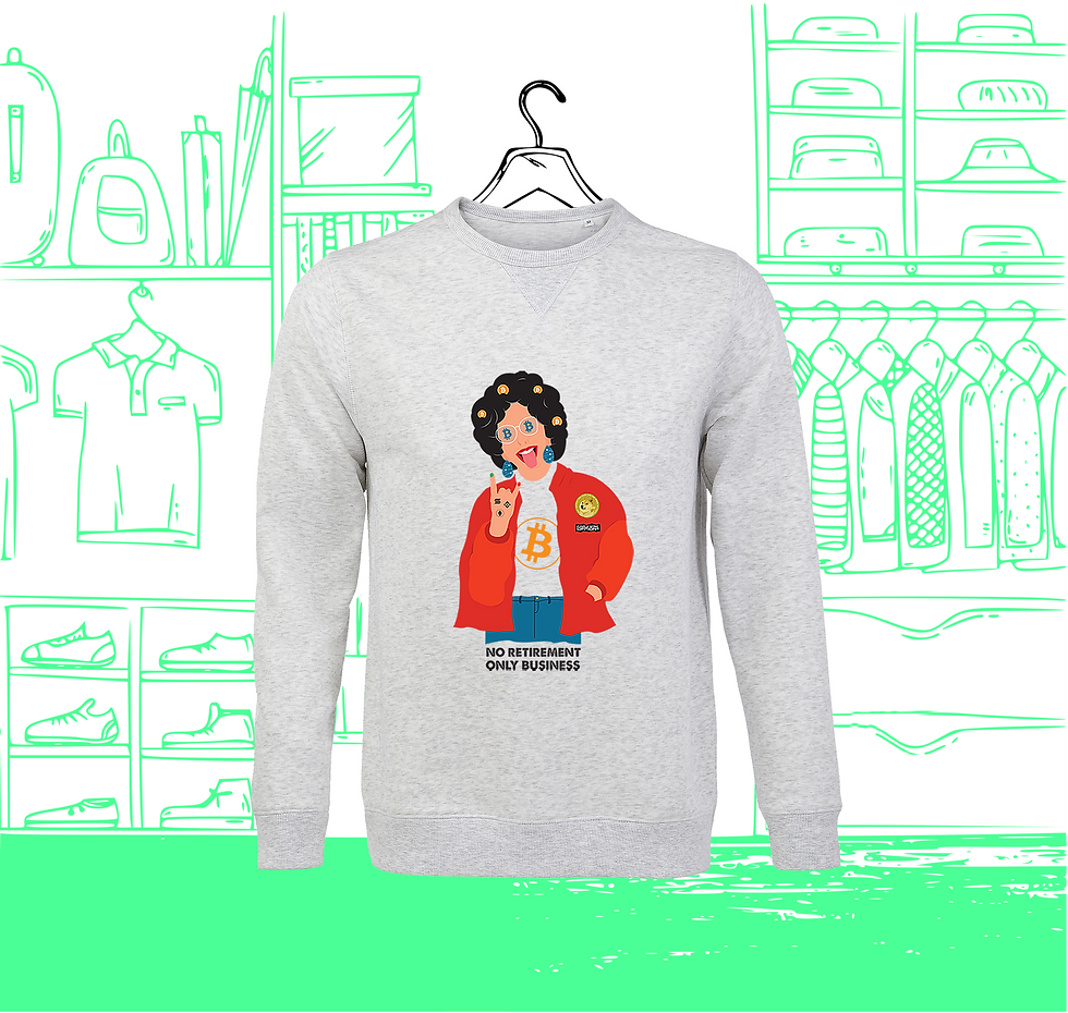 Miniature : Sweat Homme Crypto Granny Visuel Face
