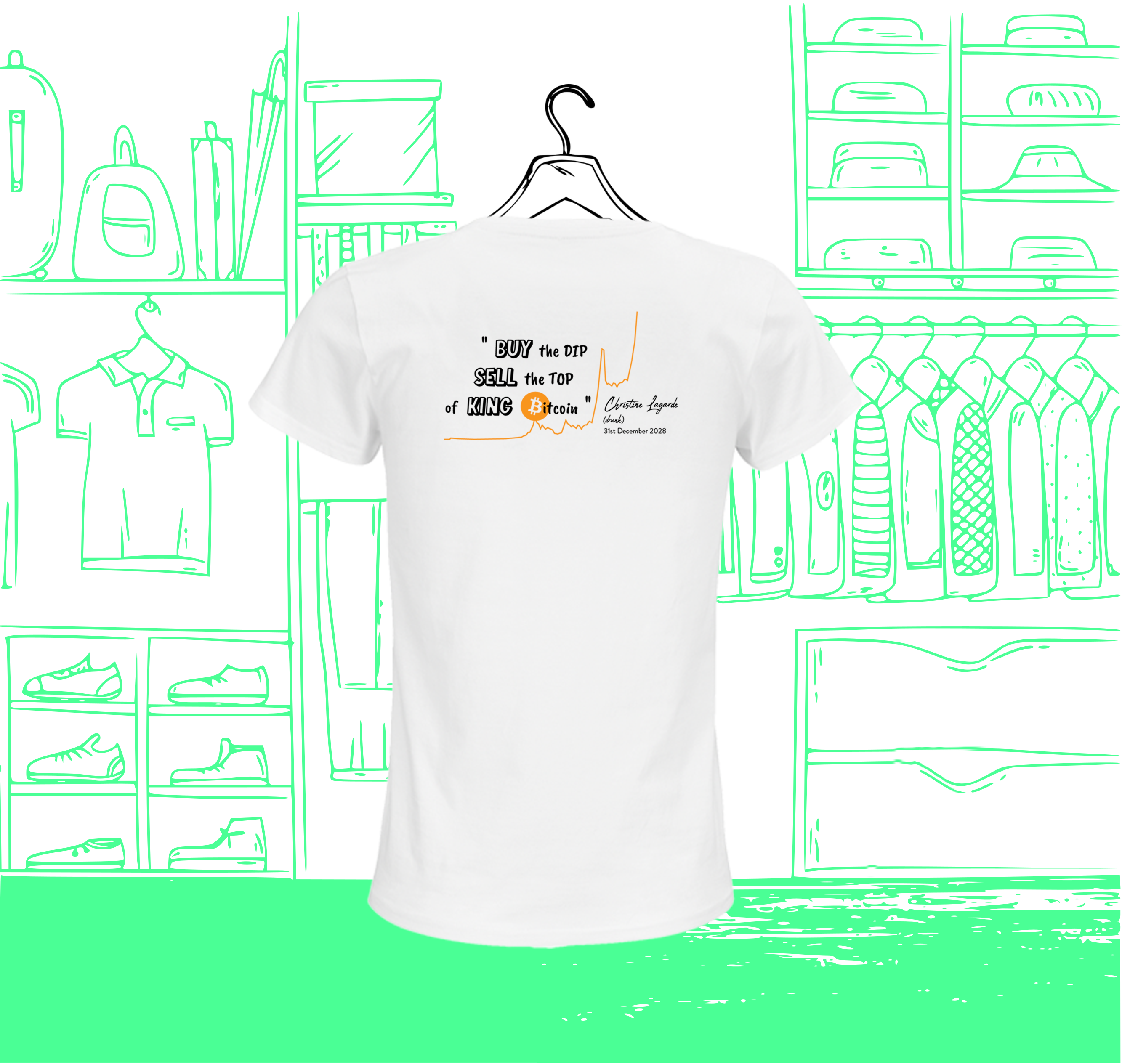 T-shirt Femme Col Rond Christine LAGARDE Visuel Dos