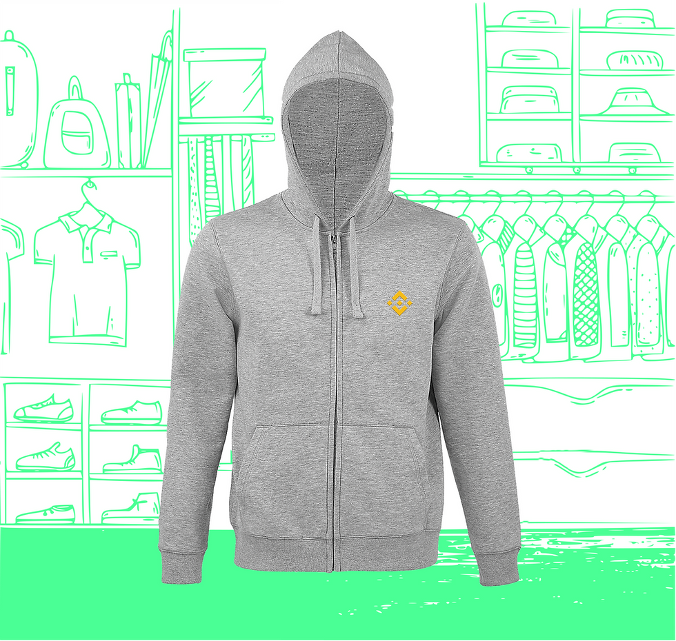 Herren-Sweatshirt mit Reißverschluss BNB Visual Heart Face