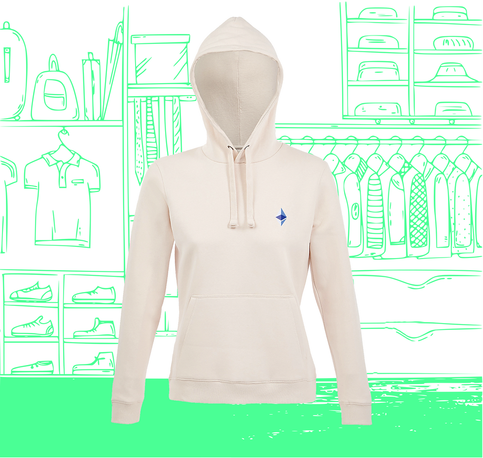 Miniaturbild: Damen Kapuzen-Sweatshirt ETH Visual Heart Face