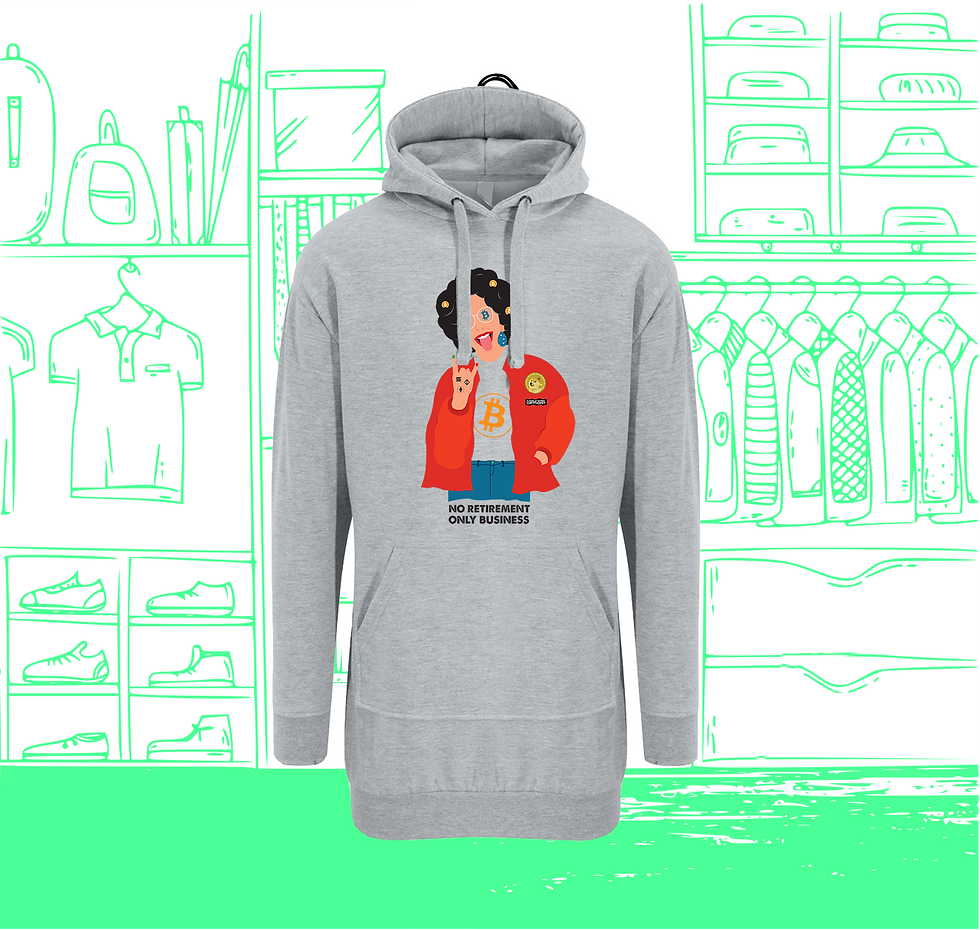 Miniature : Sweat Robe Hoodie Femme Crypto Granny Visuel Face