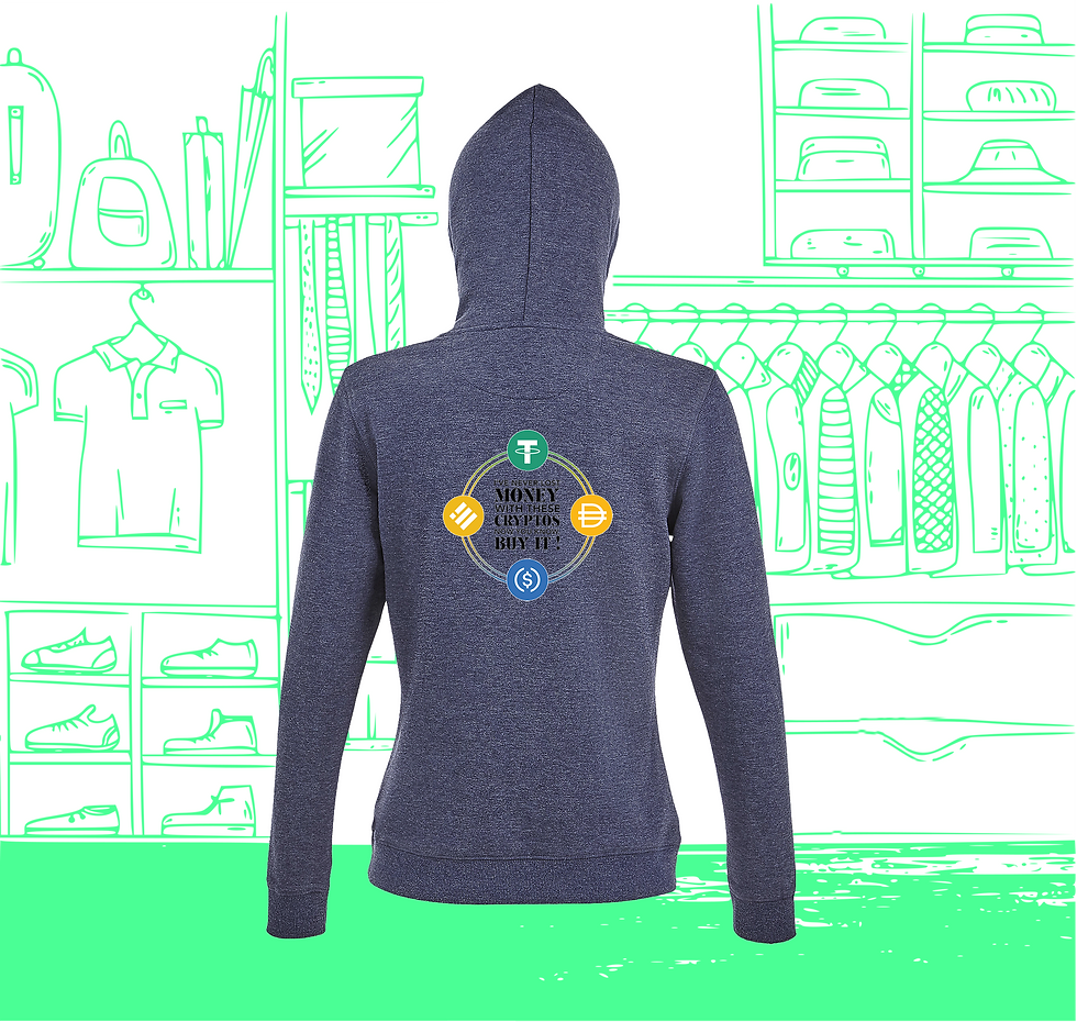 Miniature : Sweat Hoodie Femme Stablecoin Visuel Dos