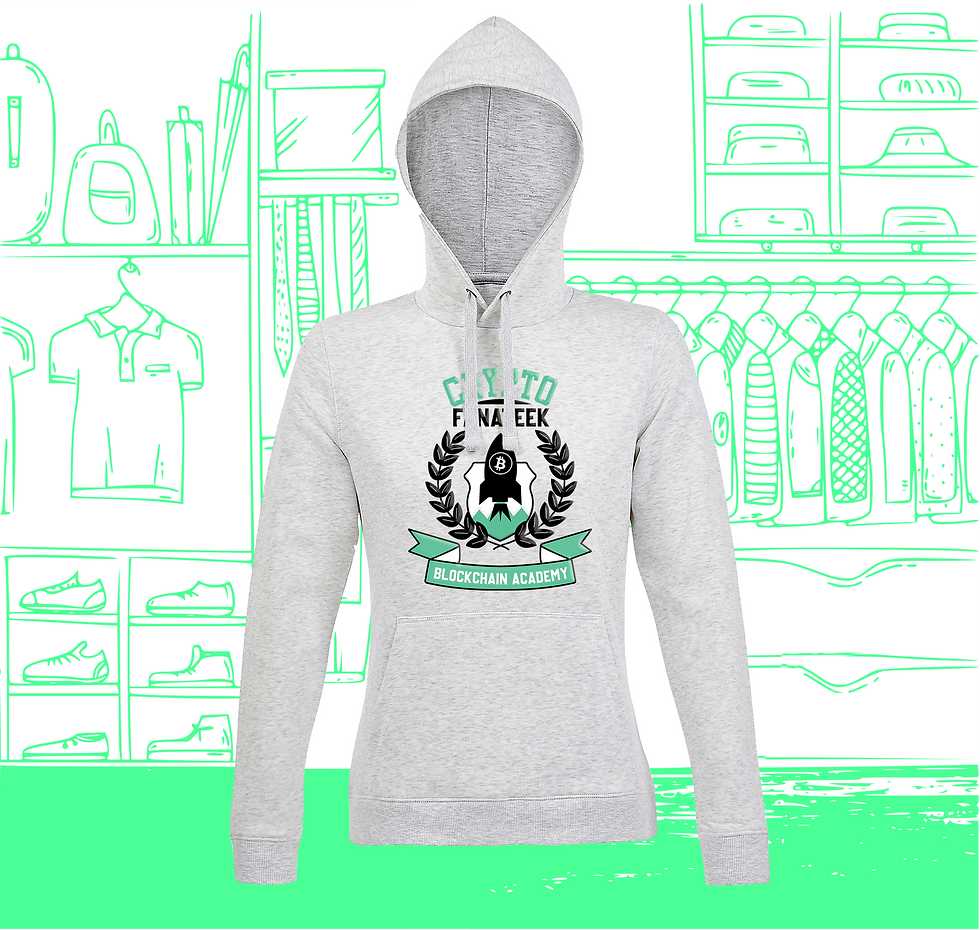 Miniature : Sweat Hoodie Femme Blockchain Academy Visuel Face